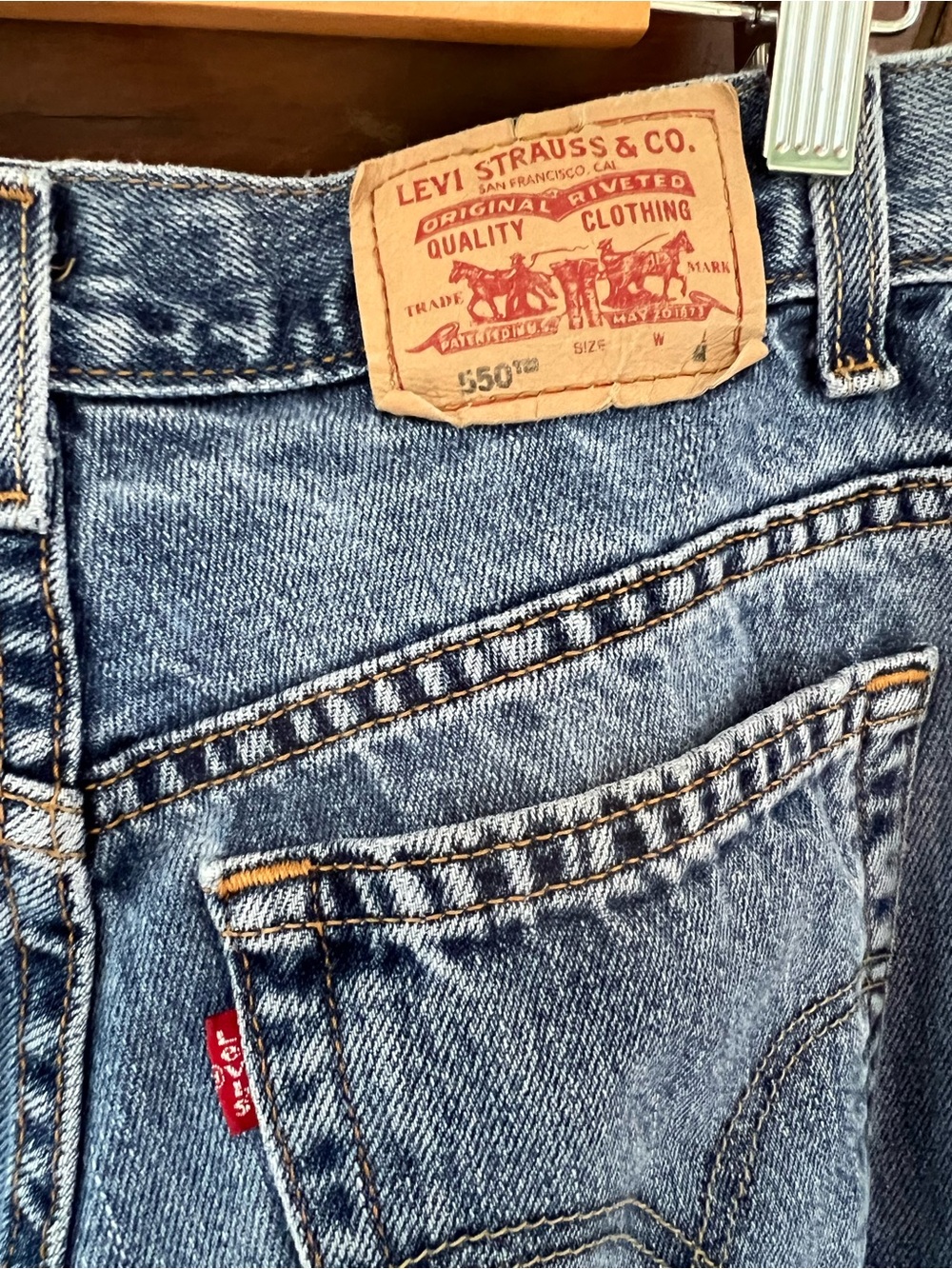 Levi’s Vintage 550 Jeans Classic Relaxed Fit Tapered Leg Denim 100% Cotton 8R